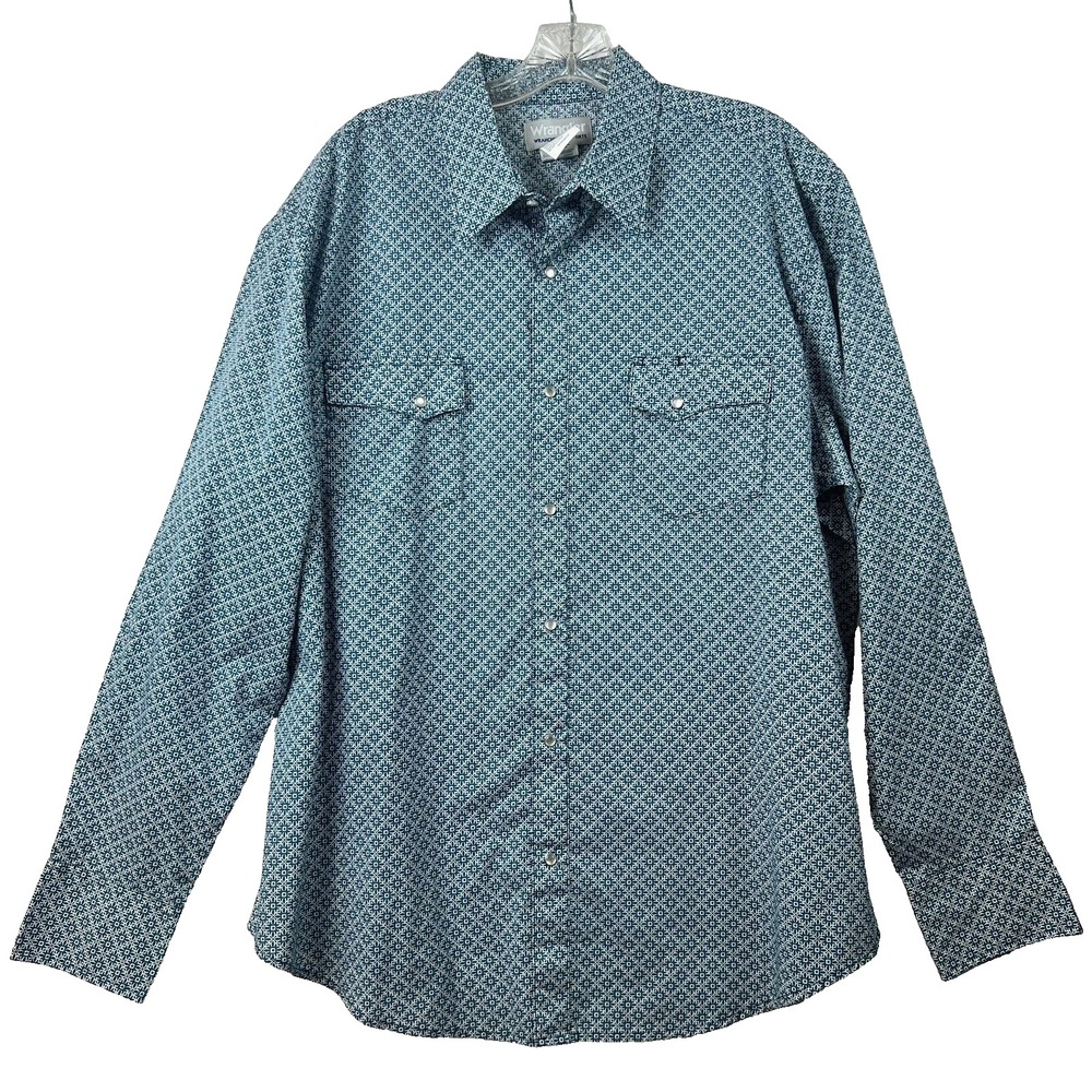 Wrangler Wrancher XL Long Sleeve Shirt With Pearl Buttons - Picture 1 of 4
